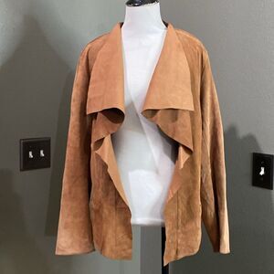 Bagatelle Suede Genuine Leatherwear Open Front jacket